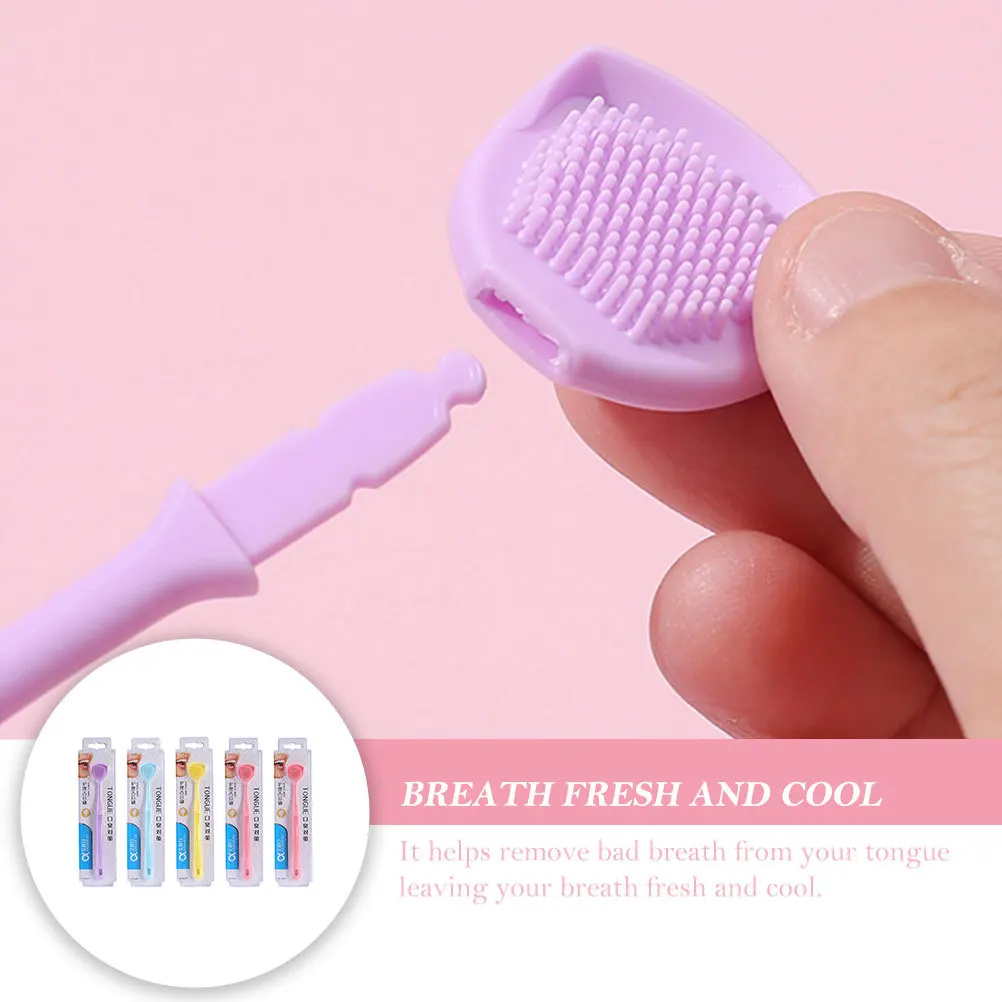 

5Pcs Tongue Cleaner Professional Tongue Scraper Oral Hygiene Tool Fresh Breath Remover Ergonomic Handle Household Use