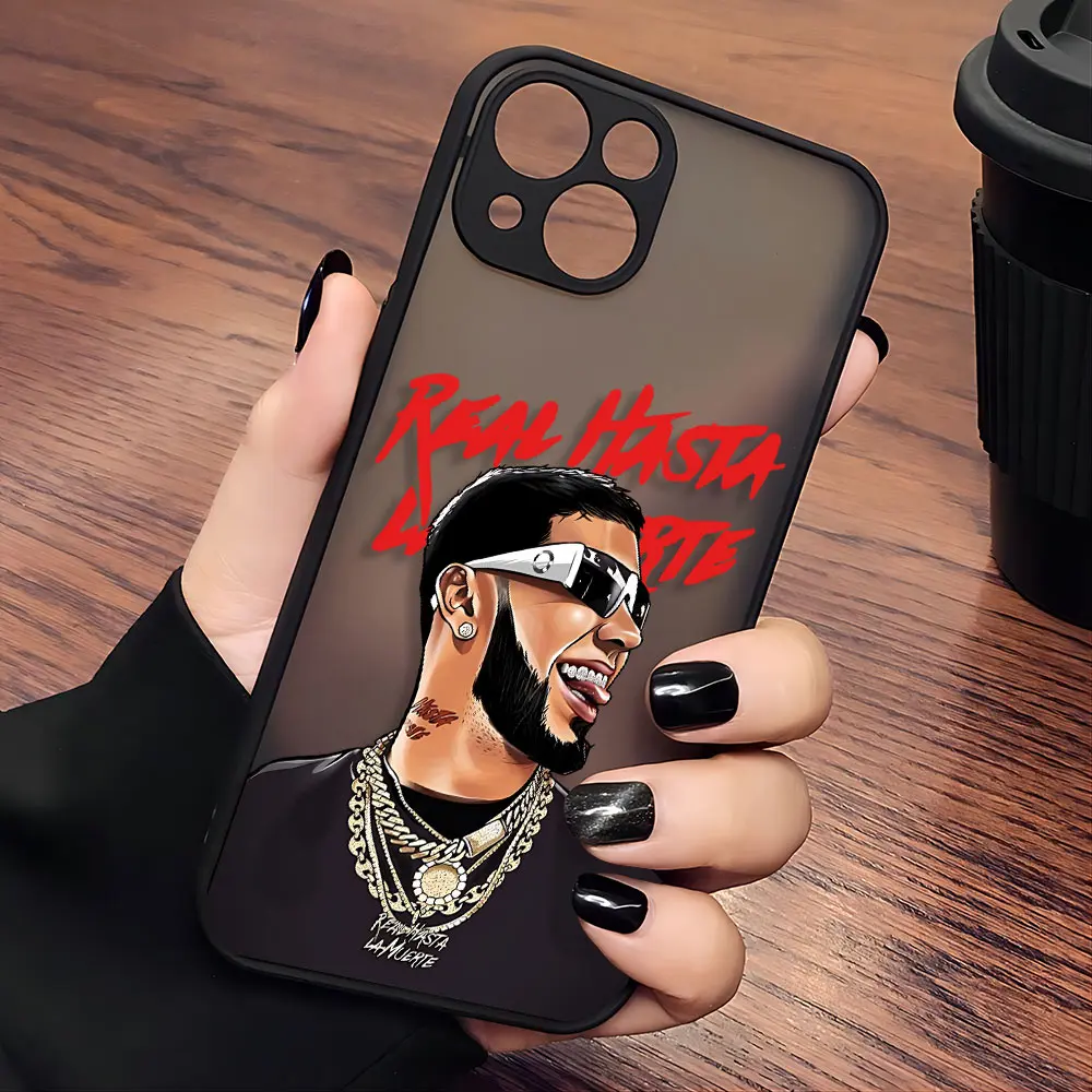 Anuel AA rapper Hot Phone Case For iPhone 15 14 13 12 11 Mini Pro Max X XR XSMax 7 8 Plus Matte Transparent Back Cover