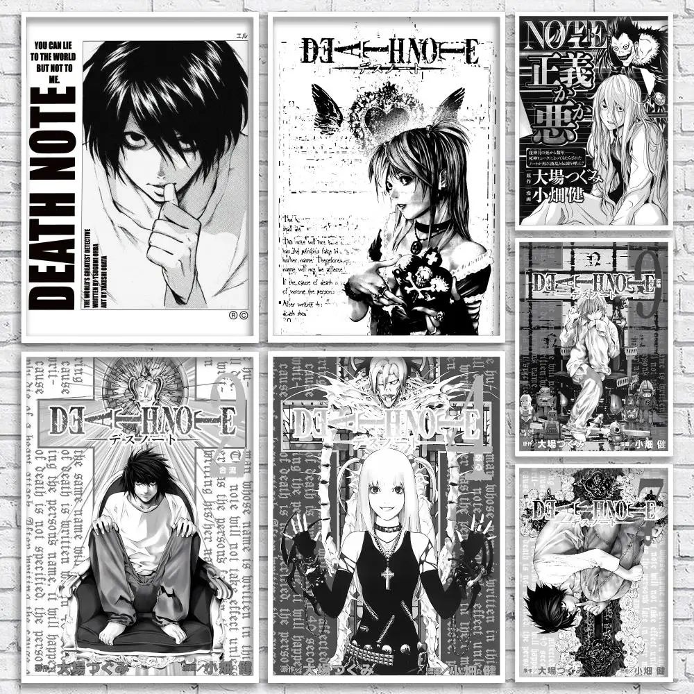TV D-Death Note Poster Contemporary Wall Art  Print for Bedroom Living Room Home Decor Gift Artwork