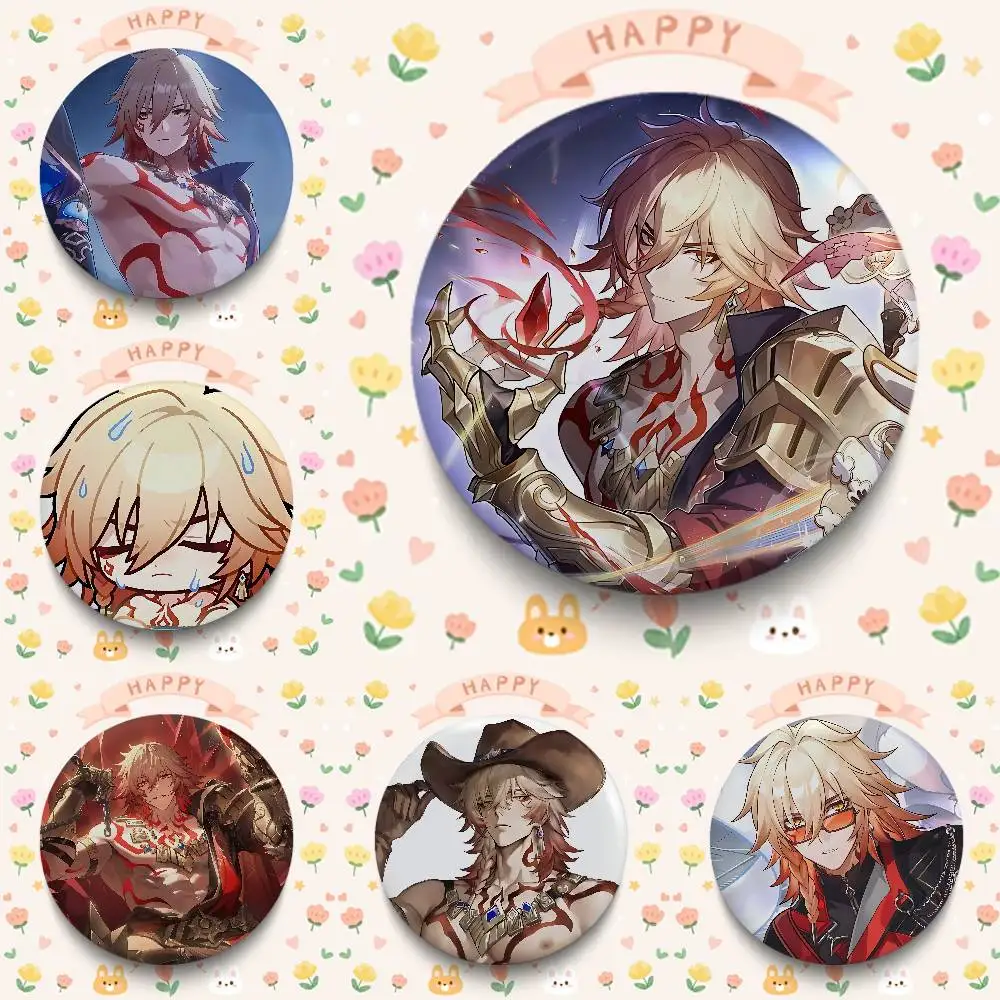 Honkai Star Rail Mydei Badges Button Round Creative Pin Brooch Badge Bag Decor Accessories Fans Collect Friends Gifts