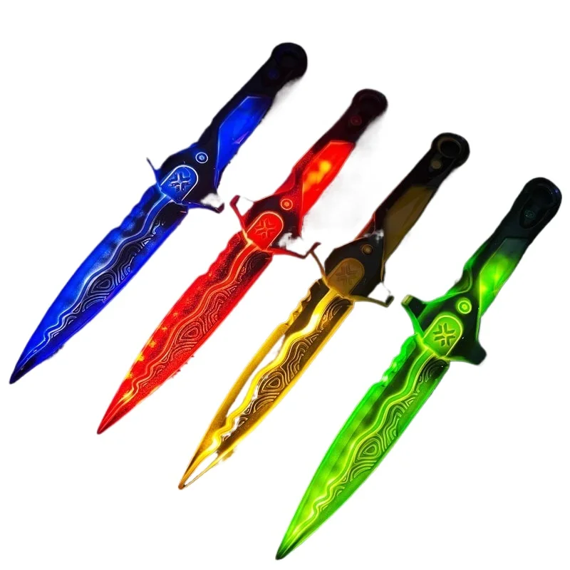 45cm/17.72in Valorant Acrylic Luminous Knife Katana Game Model Props Samurai Cosplay Party Supplies Collectible Outdoor Toy Gift