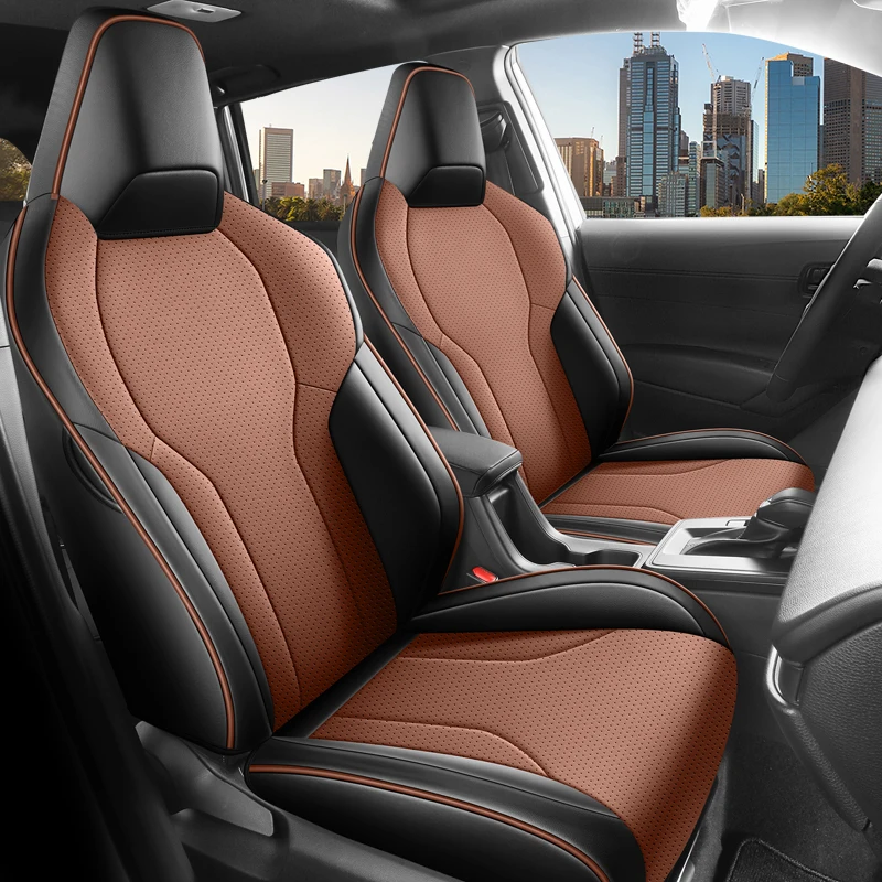 Image of Premium Maßgefertigte Ledersitzbezüge für 5-Sitzer, Komplettset, exakt passend für Toyota Corolla 2026, luxuriöse Autositz-Innenschutzbezüge.