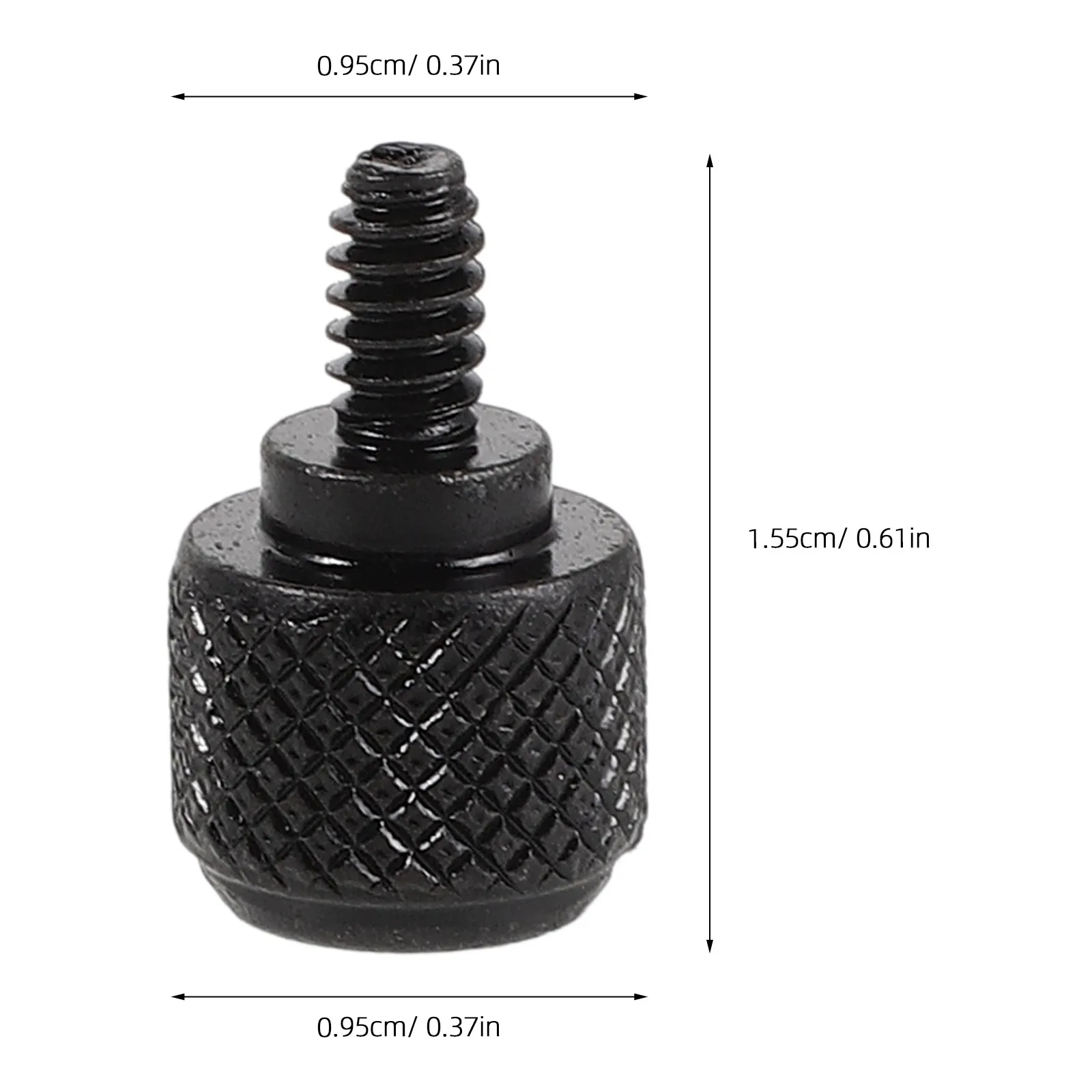 200Pcs Black Pc Case Screws Alloy Knurled Thumb Screws for Computer Chassis Motherboard Power Supply GPU Hardware