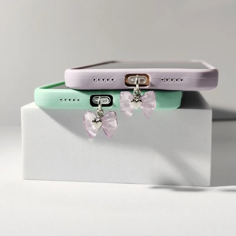 Charming Star Dust Plug Charm Bowknot Dust Cap For iPhone Type C Dust Protection Stopper For AirPods Fashion Ladies Gift