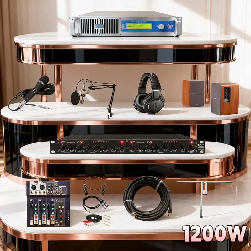 

Reliable YXHT-1.2KW(1200W) FM Transmitter with Antenna/Cable - Durable, Cost-Effective, Church Worship, Power Control Menu