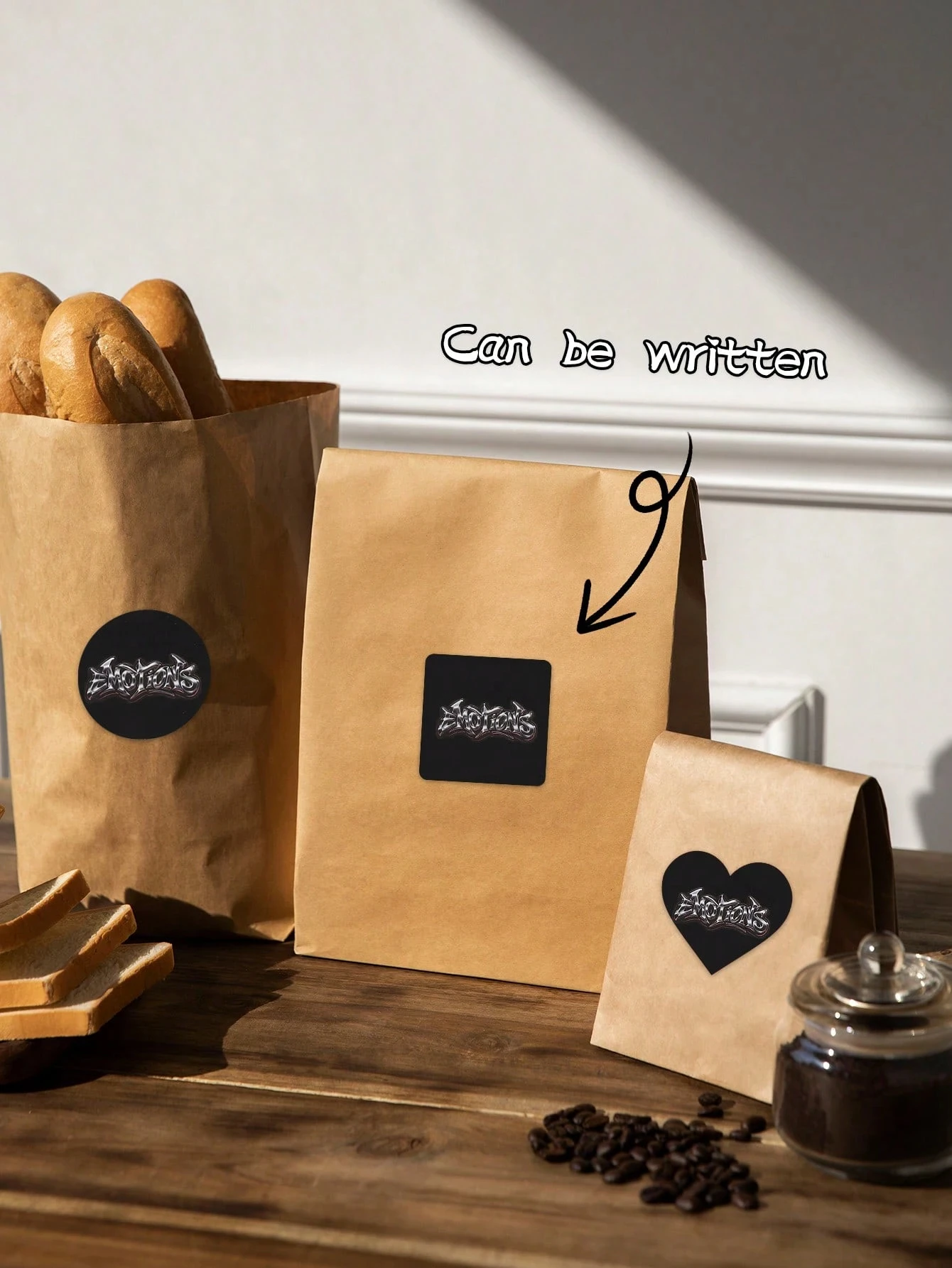 Custom Personalized Colorful Stickers Vinyl Transparent Retro Kraft Paper Waterproof Reusable Wedding Birthday Gifts Name Labels