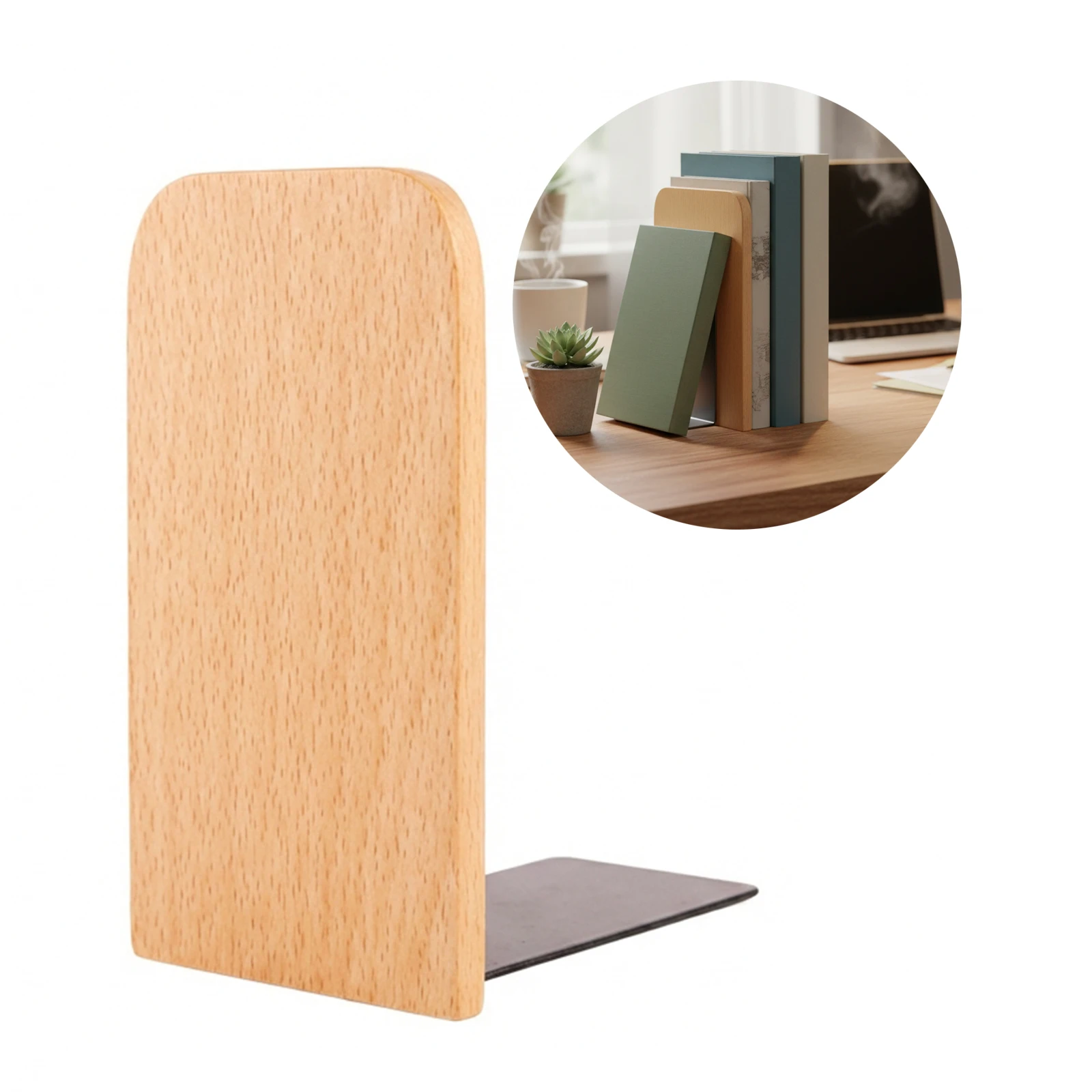 Black Walnut Bookends Japanese Minimalist Thickened Design Solid Wood Student Bookshelf Book Stopper For Office Desk Organizer