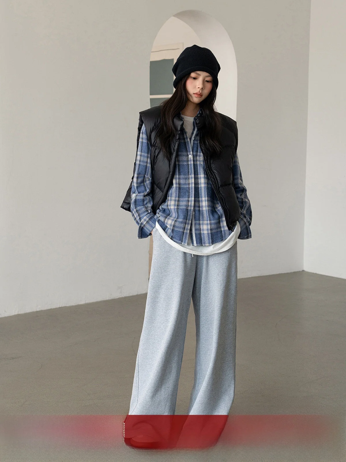 

MoZao Bla ort Svel Duffel Vest Women's Loose Outerwear Autumn Winter New Sle Commute Sle Zipper Closure Pure Color