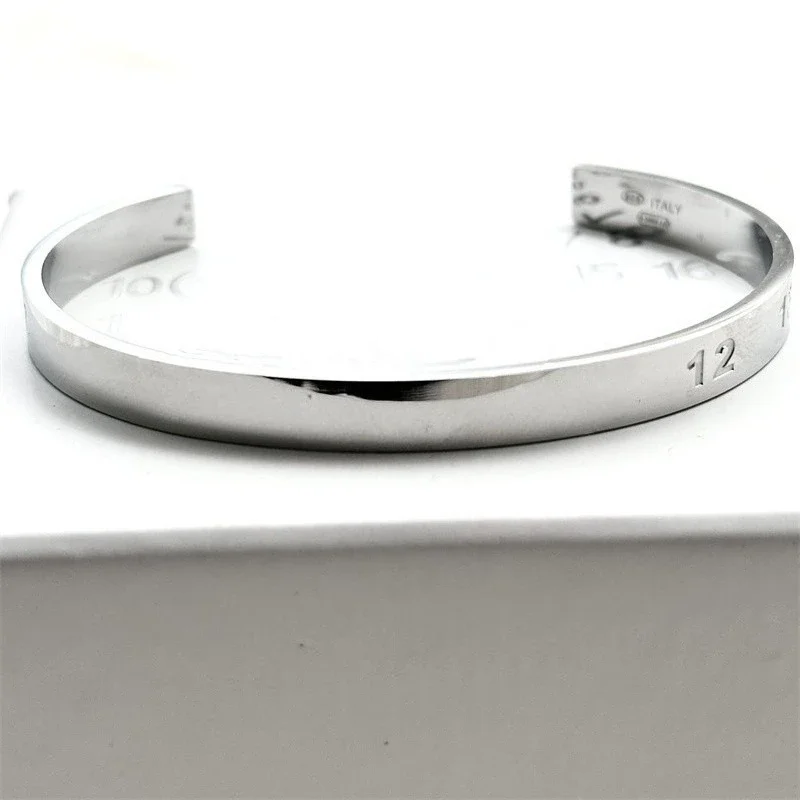 Classic Simple Digital Bracelet Men and Women Personalized Opening Wide Version Bracelet Couple