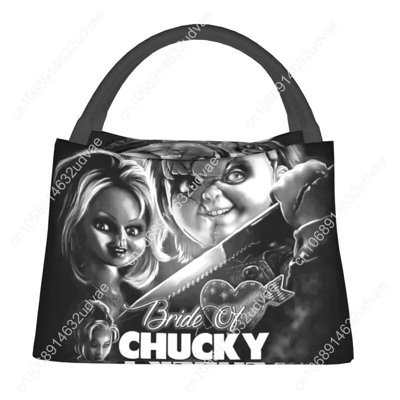 Bride Of Chucky Insulated Lunch Bags for Women Killer Doll Chucky Resuable Thermal Cooler Food Lunch Box Work Travel