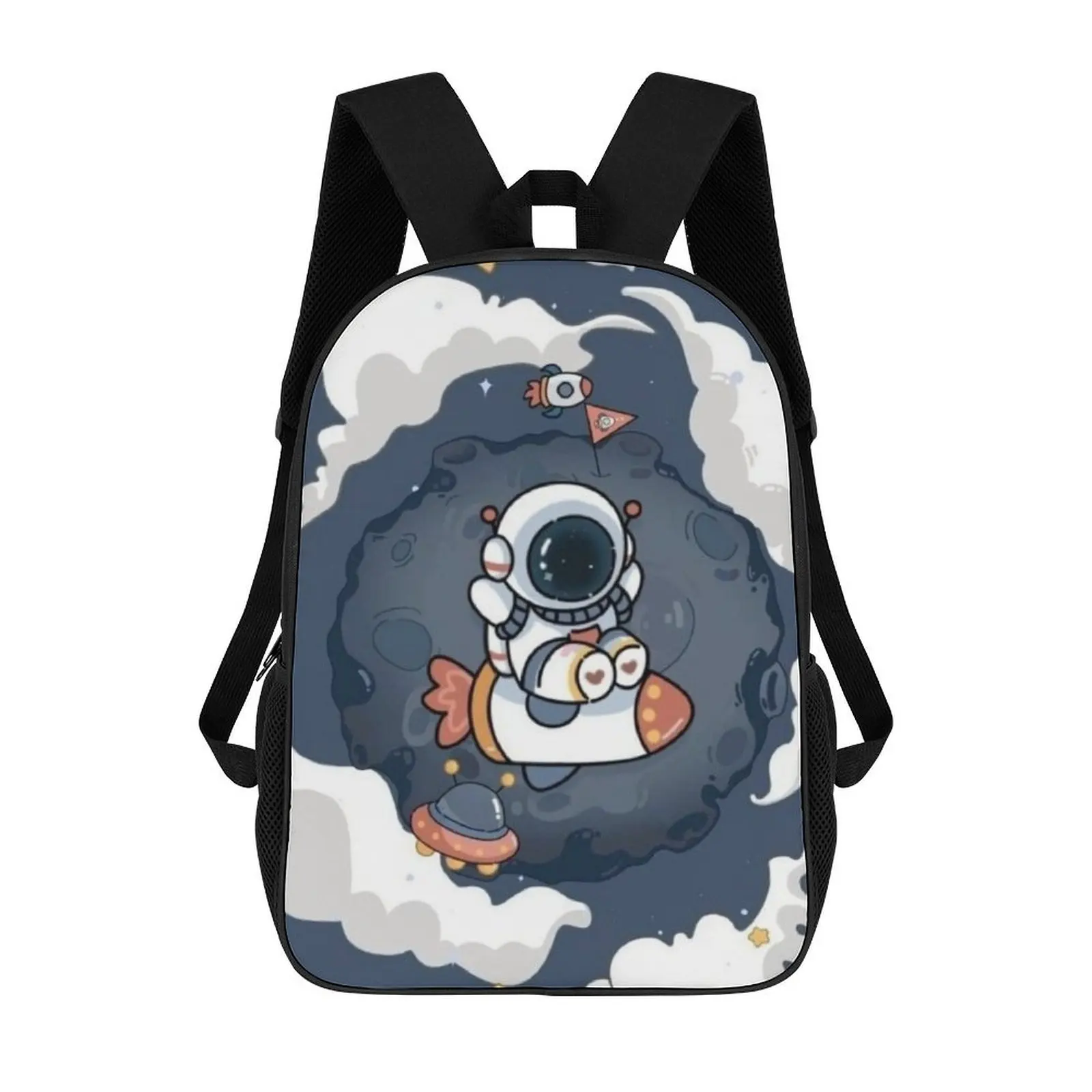 Mochila de dibujos animados de astronauta, bolsa de ordenador de gran capacidad, mochila portátil de viaje, diseño de astronauta personalizado, 17 pulgadas