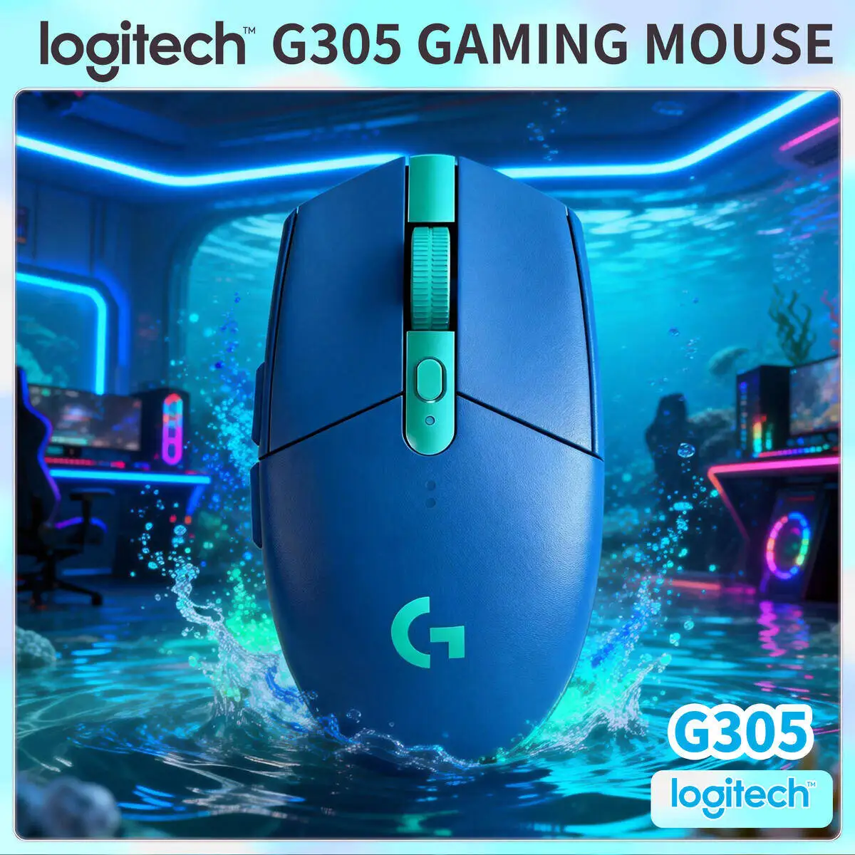 

Беспроводная игровая мышь Logitech G304, датчик HERO, 12000 точек на дюйм, 6 программируемых кнопок, длительный срок службы батареи для ПК, ноутбуков, геймеров
