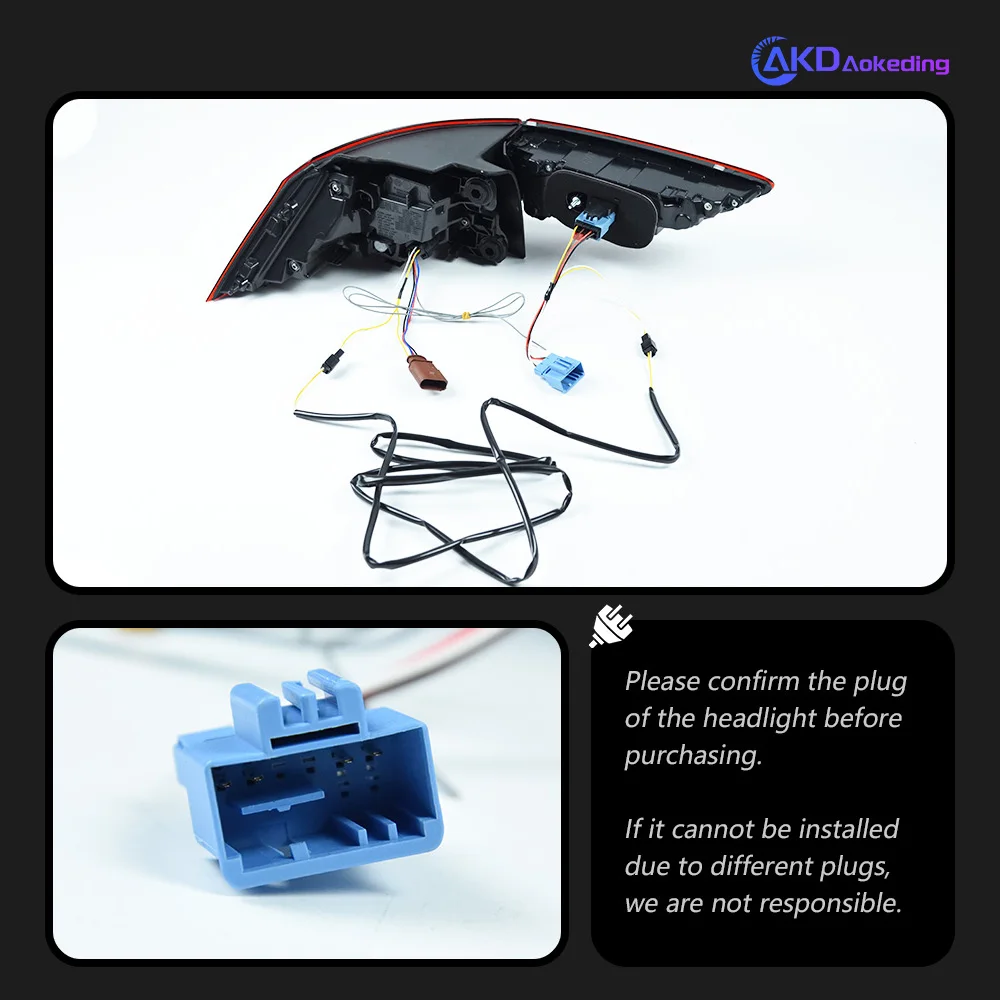 Auto Tail light Parts For Golf8 2020-2022 MK8 latest Styling Steering signal Brake reversing light Car Accesorios Modified