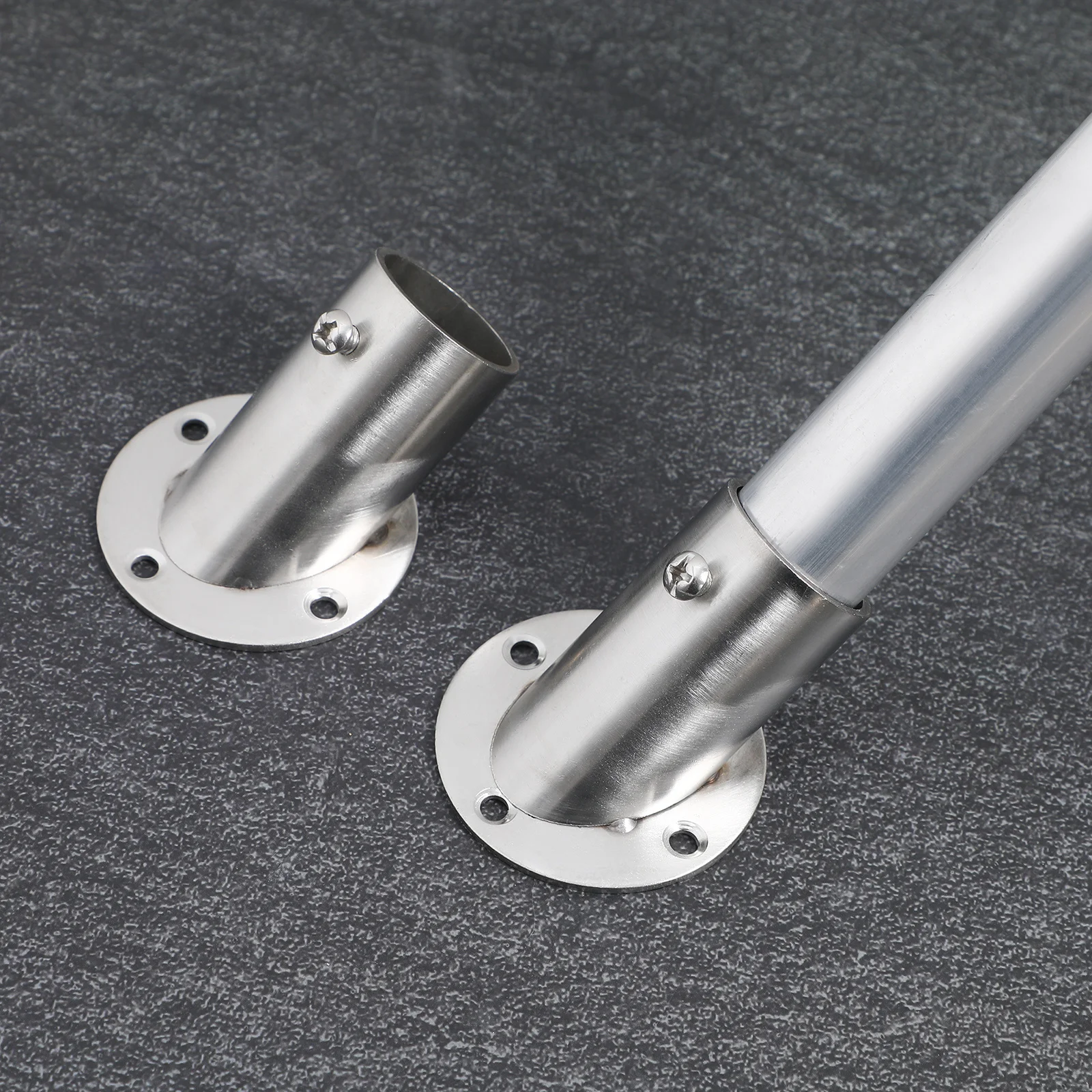 

2Pcs Corrosion Resistant Stainless Steel Flange Bracket for Closet Rod Support Holder Ideal for Kitchen Bathroom Use