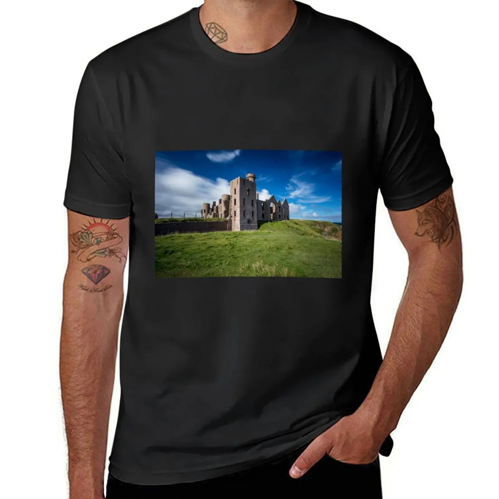 

Slains Castle T-Shirt blacks anime t shirts oversize t-shirts man graphics mens workout shirts
