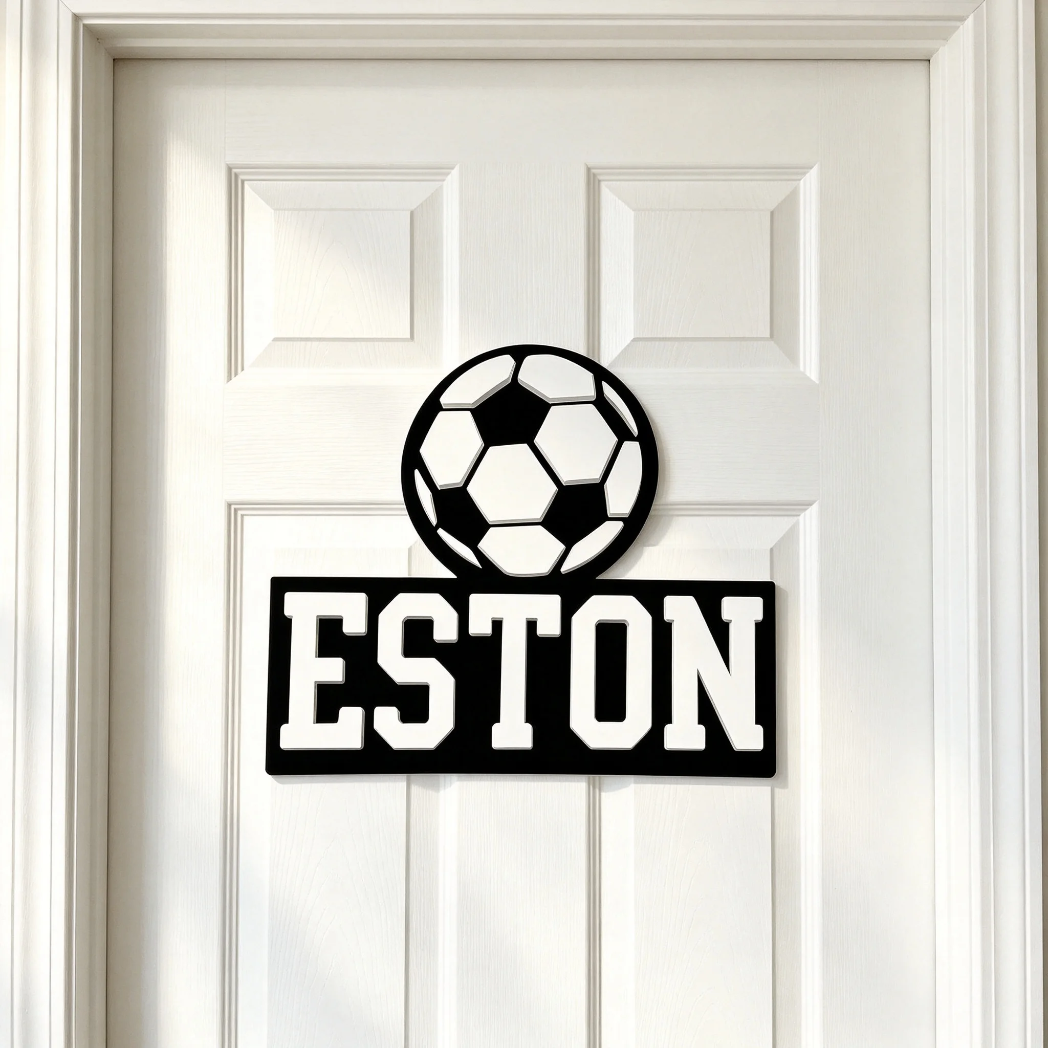 1Pc Custom Football Style Wooden Plaque Sign,Home Room Office School Wall Decor,DIY Paintable,Nursery Birthday Wedding Gift view 2
