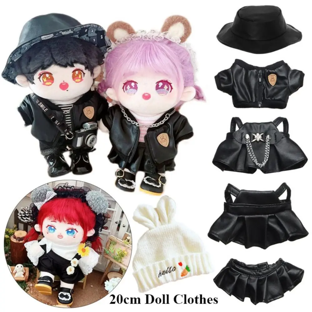 Idol Doll Outfit Cotton Stuffed Dolls Mini Clothes Doll Fur Coat Doll Plush Vest 20cm Doll Clothes Doll Pants