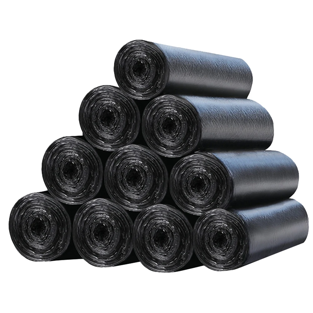 

100 Pcs/5 Rolls 50x60cm Disposable Thicken Household Plastic Garbage Waste Trash Bags with Handle Garbage Bags Vest Plastic Bag
