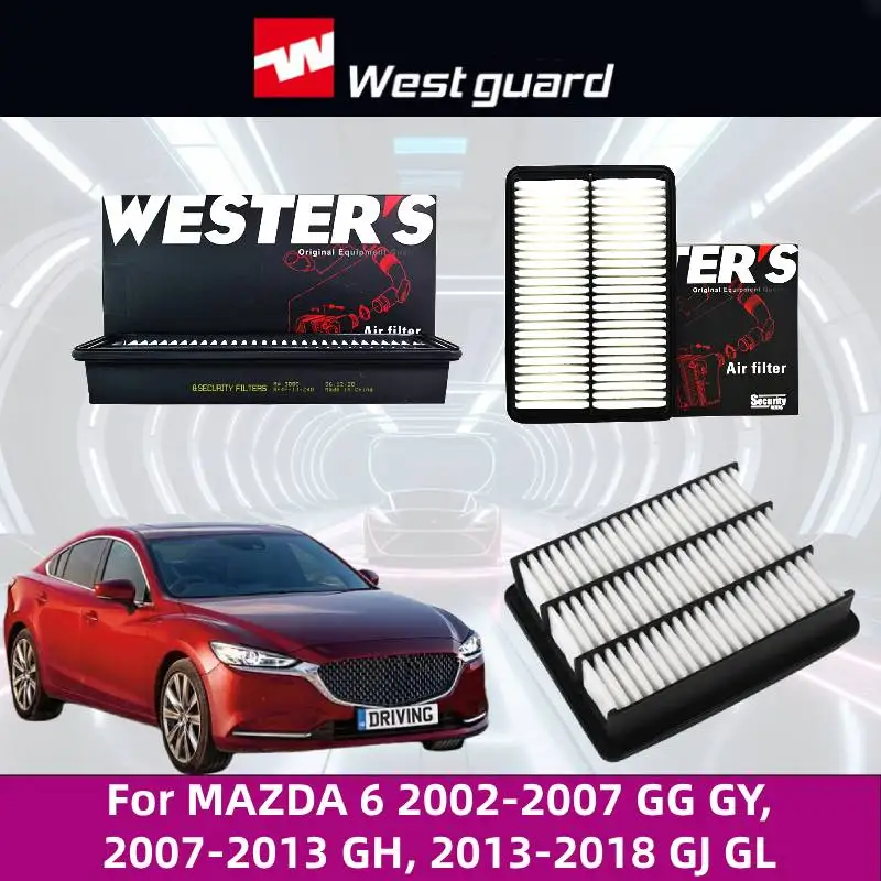 

For MAZDA 6 2002-2007 GG GY, 2007-2013 GH, 2013-2018 GJ GL, WESTGUARD Air Filter High Performance Car Accessories