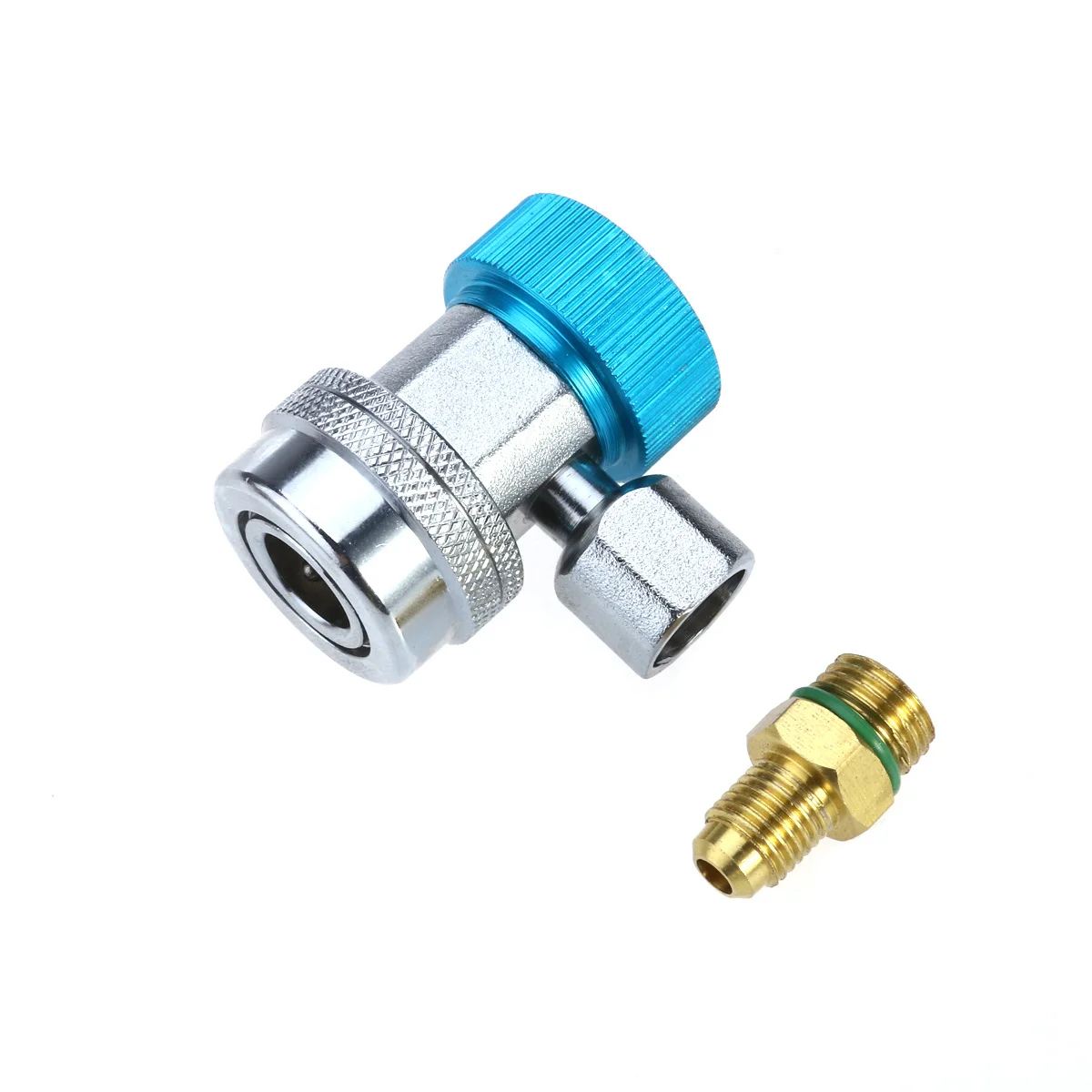 

2Pcs Car Ac Connectors Adapter R134a Conditioning Coupler High Low Pressure Practical Tool for Manifold Hose Diagnosis