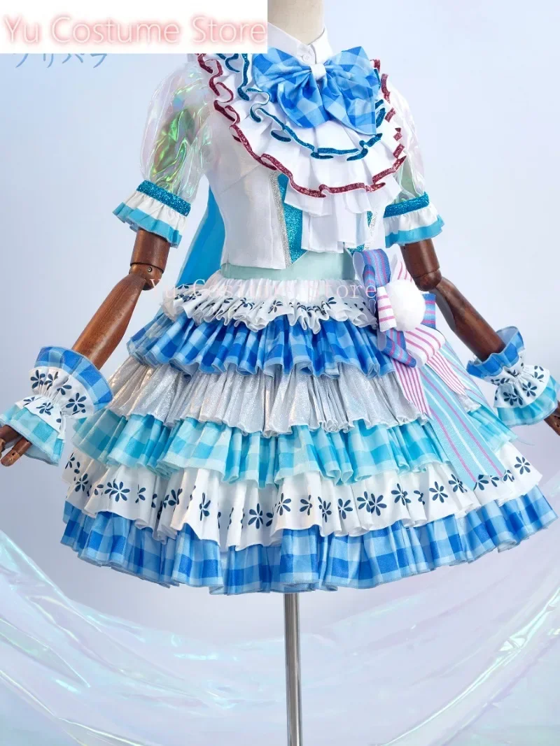 

Pripara Manaka Laala Blue And White Dress Women Cosplay Costume Cos Game Anime Party Uniform Hallowen Play Role Clothes Clothing