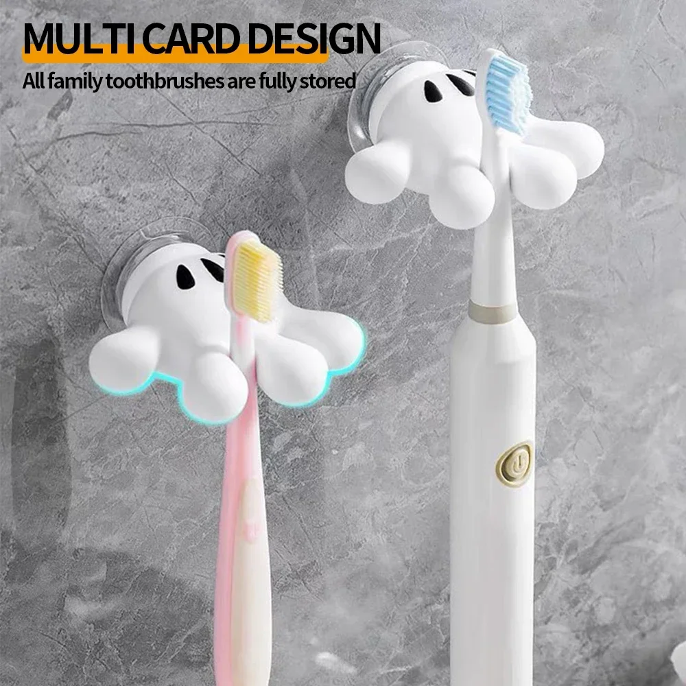 Toothbrush Holder - Hook  Cute Traceless Hook on Palm  Data Cable Winding Device  Bathroom Towel Suction Cup Multi Function