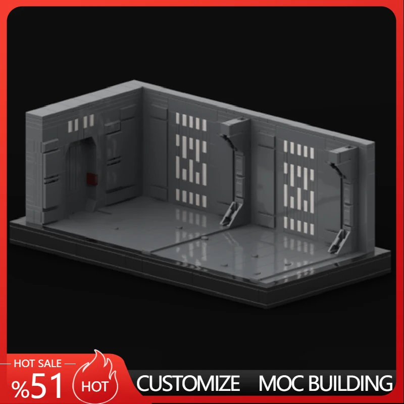 

681 PCS Star Battle Sci-Fi Star Cruiser Interior Hallway MOC Customize Modular Building Block Technology DIY Toy Christmas Gift