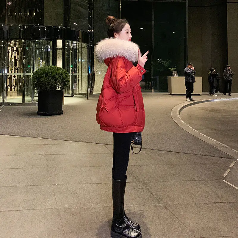 2023 New Women Down Cotton coat Winter Jacket Female Artificial fur collar  Parkas warm Outwear thick Overcoat