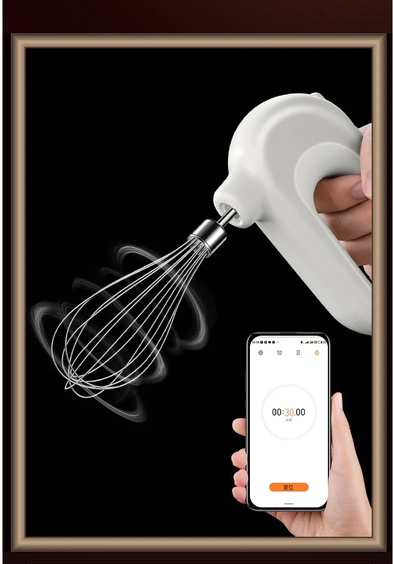 

Беспроводной ручной перезаряжаемый венчик, мини портативный кухонный Электрический венчик для выпечки, Миксер для торта и теста