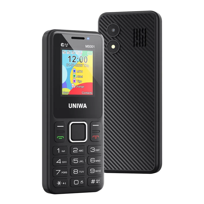 UNIWA MS001 GSM Feature Phone 4 SIM 4 Standby GSM Signal Booster Keypad Phone 1800mAh Battery 1.77 inch Senior Elder Cellphone