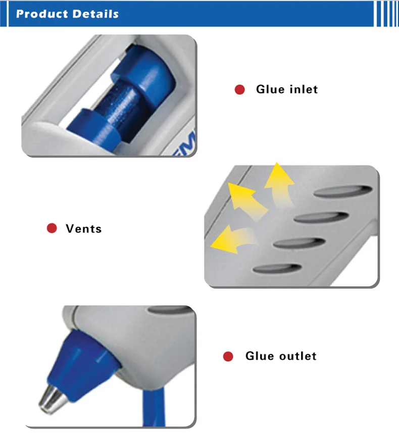 Original Dremel Hot Glue Gun 2 Gears Fast Heat 7mm Glue-stick Glue Output 0-165 Professional Heat Glue Gun And 18pcs Glue-stick