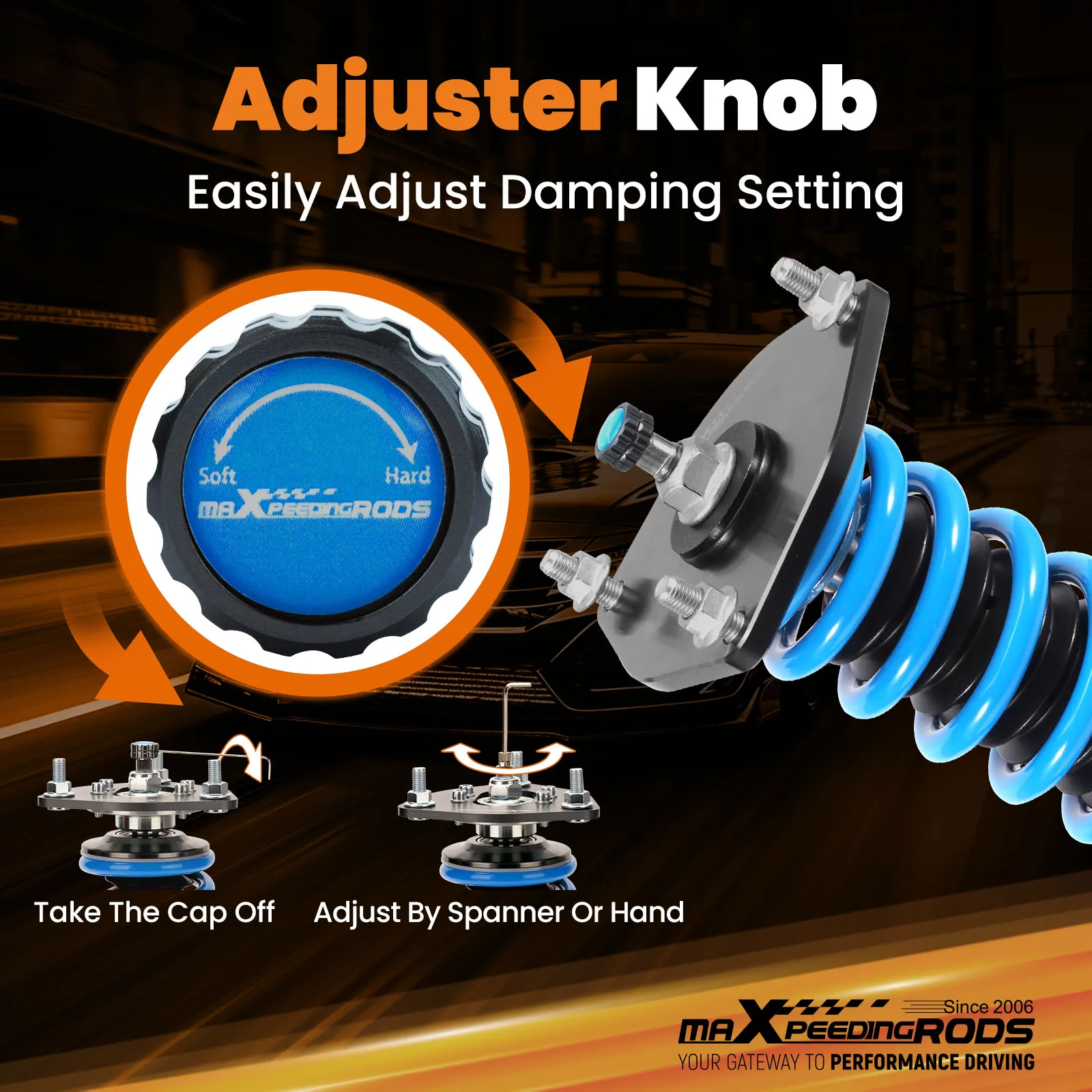 Kit de suspensão amortecedor ajustável de 24 vias Coilovers para Kia Sportage 2017-2022