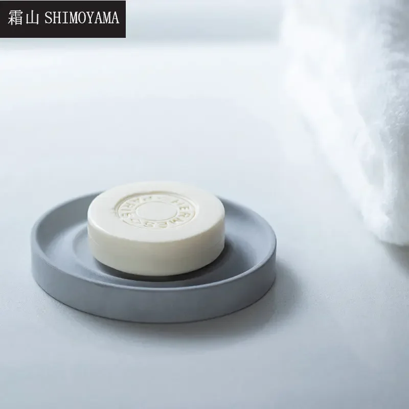 SHIMOYAMA Home Bathroom Novelty Quickly Dry Diatomaceous Earth Soap Non-slip Draining Tray Holder Diatomite Soap Dish