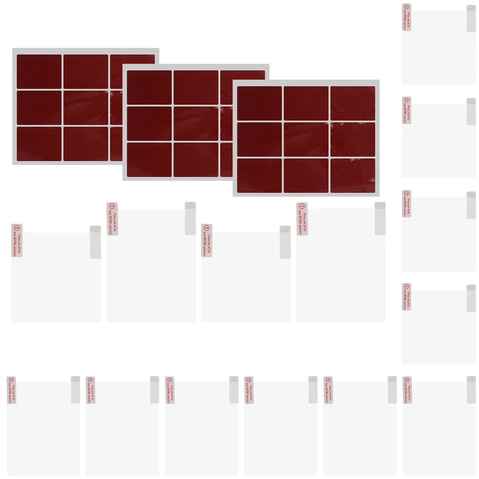 

1 Set Electrostatic Sticker 8X8Cm 10X8Cm Transparent Static Cling Window Film For Dash Cam Heat Resistant Car Camera Mounting