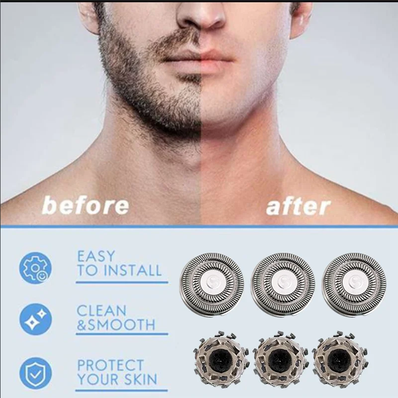 3 Stück für xiaomi mijia s500c s500 s300 Elektro rasierer kopf ersetzen Rasiernetz mjtxd01sks Schneidkopf zubehör