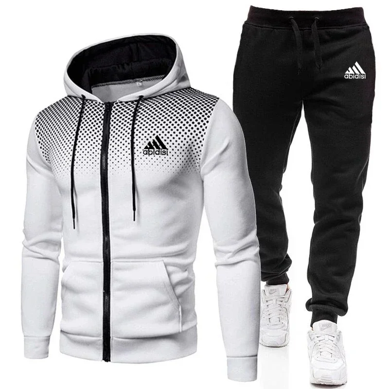 Fato de treino desportivo masculino, roupa de ginástica fitness, conjunto running, corredor, fato desportivo, capuz, moda inverno, 2024