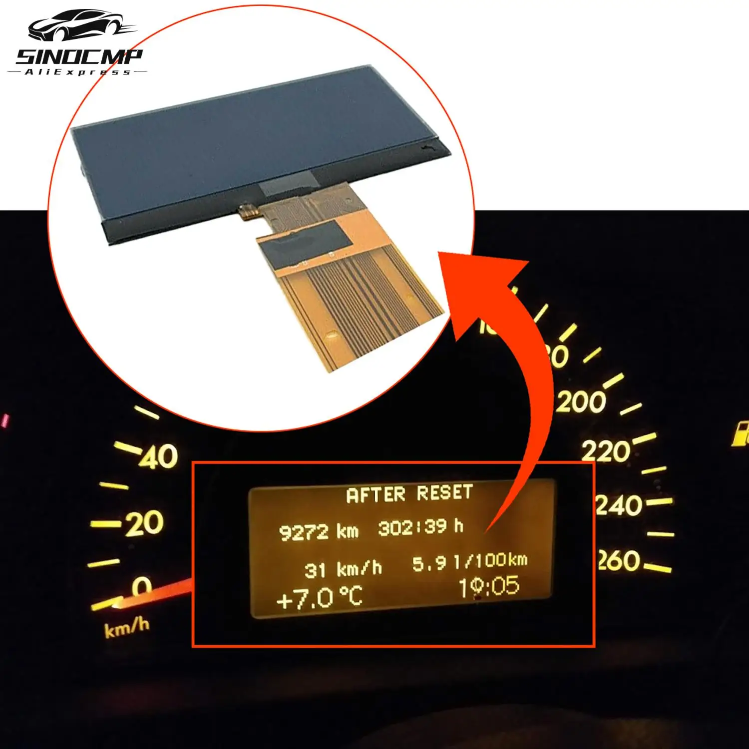 

Instrument Cluster Dashboard LCD Display Screen 7L6920970D 7L6920970R 7L6920970L For Mercedes W203 C-Class W203 G-Class W463