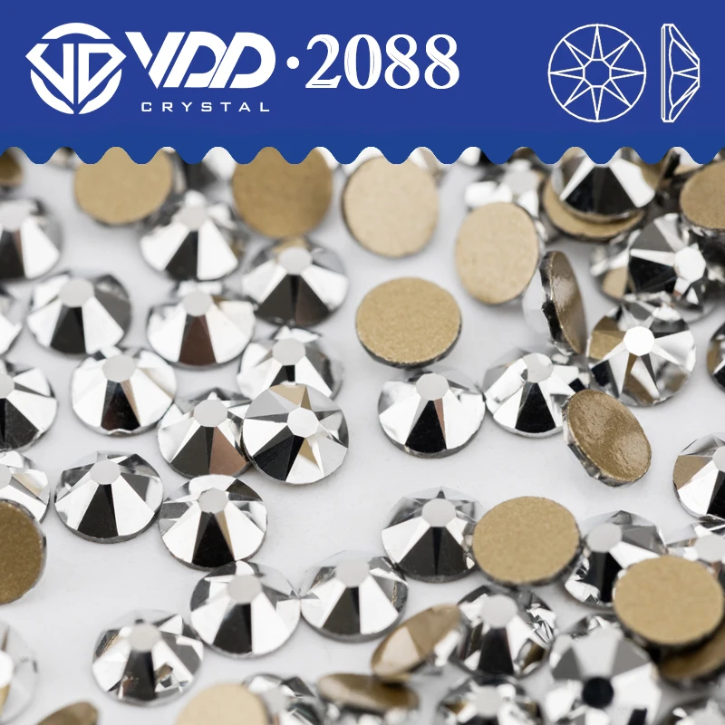 VDD 066 Labrador SS16-SS30 Rhinestones Crystal 2088 AAAAA 8 Big 8 Small Flatback Diamond Glitter DIY Nail Art Decorations