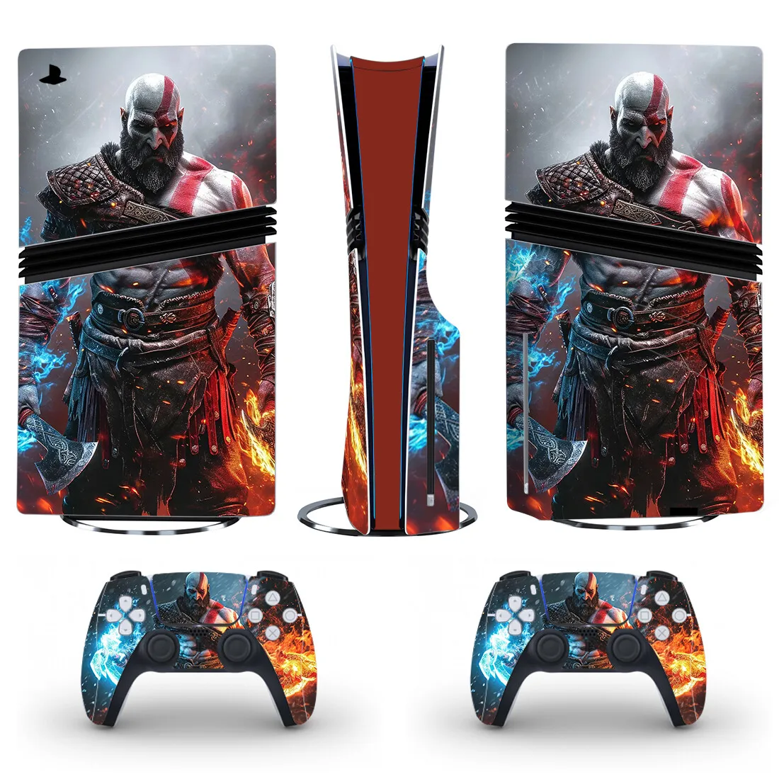 God of War Game PS5 Pro Disc Skin Sticker Decal Cover for Console and 2 Controllers New PS5 Pro Disk Skin Vinyl view 2