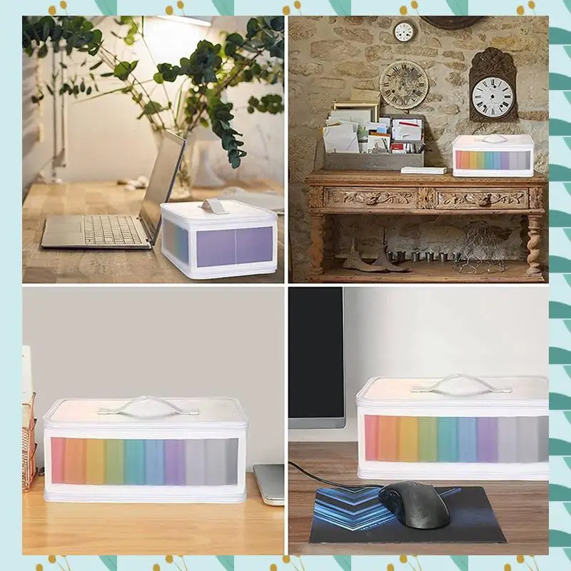 

A71P 2Pcs 4X6 Inch Photo Storage Boxes Photo Case With Handle, 10 Inner Plastic Photo Keeper, Scrapbook Organiser Box