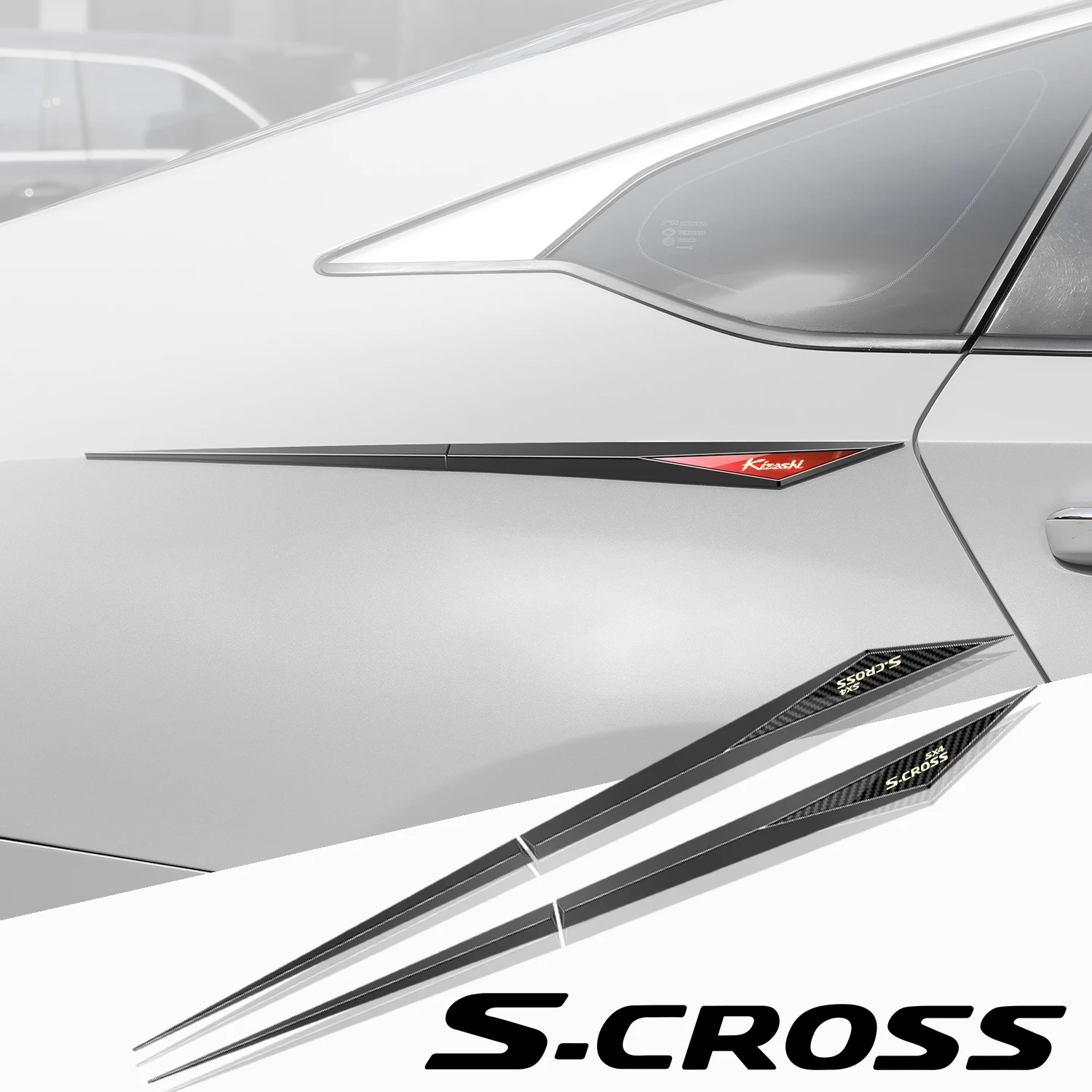 

2pcs car stickers TPU car accessories para auto for suzuki scross s-cross sx4 kizashi