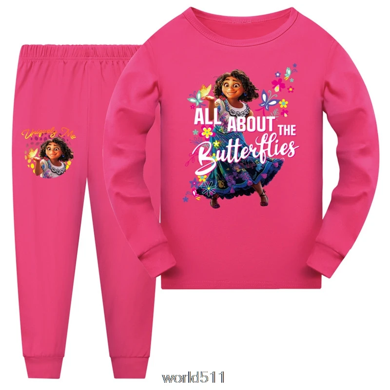 

New Movie Encanto Kids Tracksuits Baby Clothes Suit Children Fashion Boy Girl Long Sleeves Pant 2Pcs/set Toddler Casual Clothing