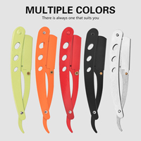 Colour Manual Shaver Straight Edge Stainless Steel Sharp Barber Razor Folding Shaving Beard Cutter Holder Barbershop Tools