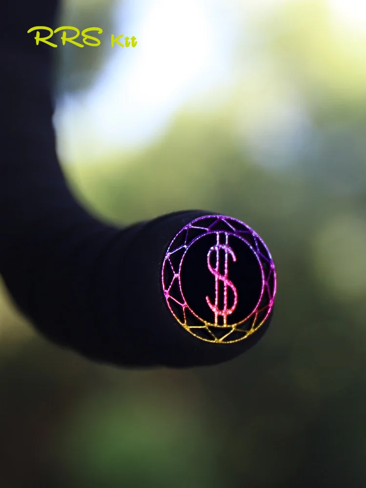 AliExpress rrskit RRSKIT Road Bike Drop Handlebar End Plug 3D Printed Titanium Alloy Ultra-light Road Bike Drop Handlebar Plug Bicycle Accessories