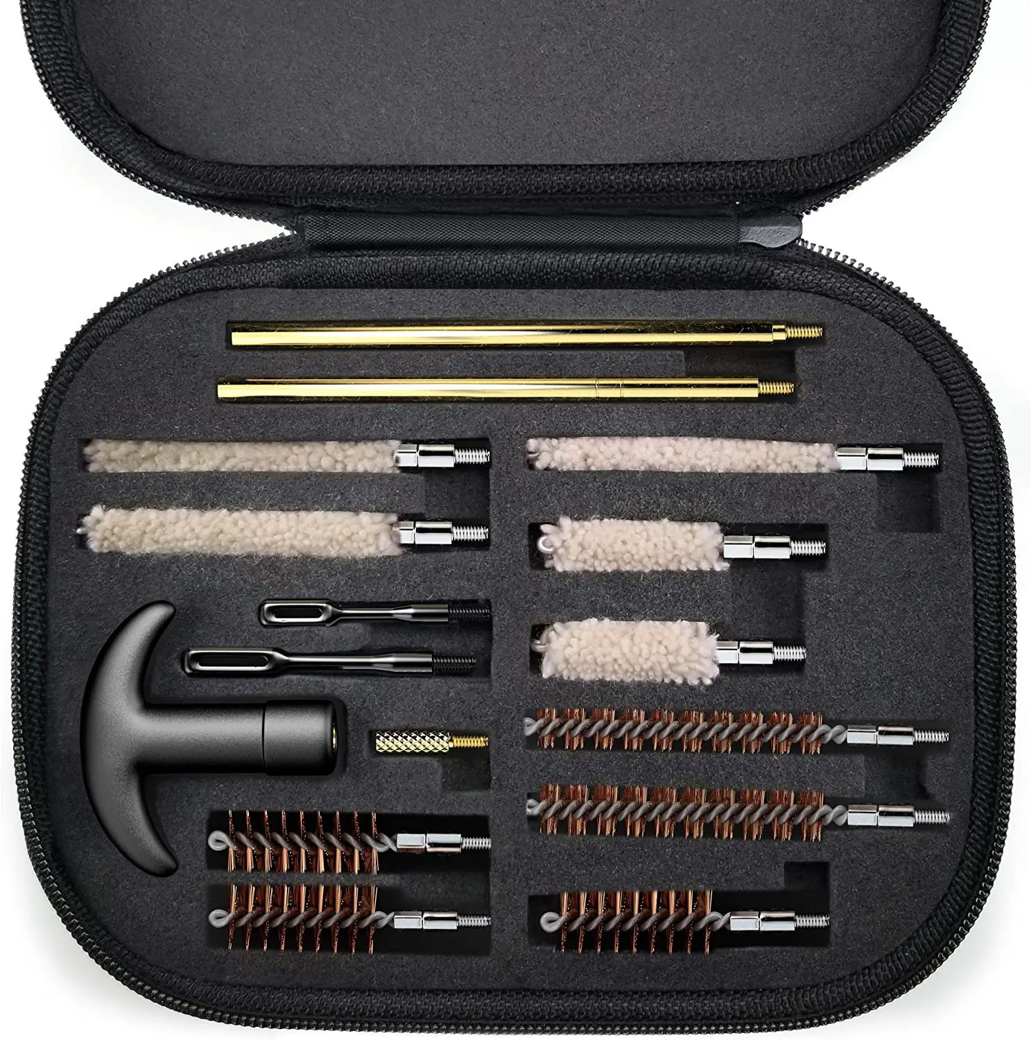 

28PC Gun Barrel Brush Cleaning Kit for Pistol Airsoft AR15 AR10 M4 M16 Sig Sauer 1911 Taurus Glock g17 19 22 34 G43X Accessories