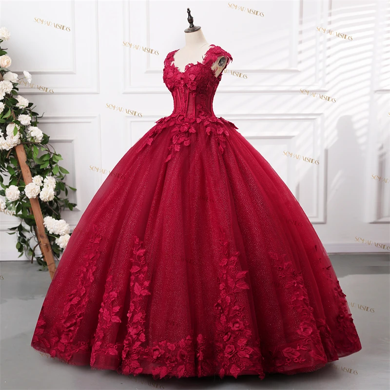 Sonhar Vestidos 15 Quinceanera Dresses Ball Gown Sweet Flower Party Dresses Elegant 15 Year Old Dress Customized Color 2026 New image 5