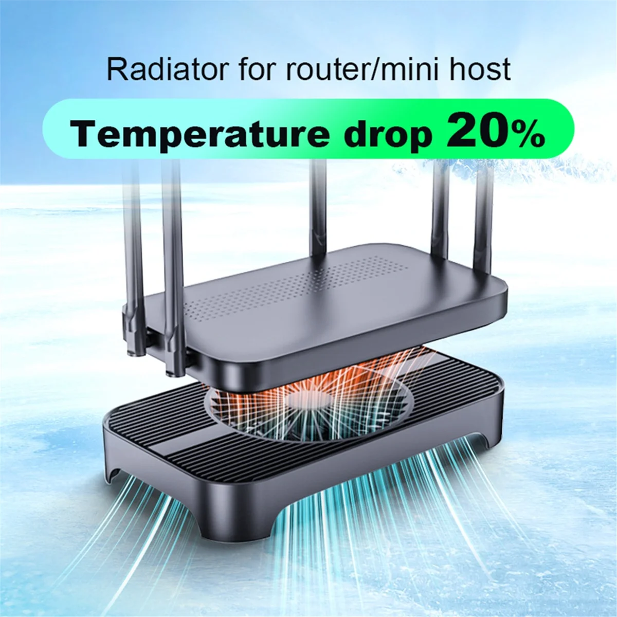 El ventilador de refrigeración del disipadores de calor del almohadilla de enfriamiento del enrutador se utiliza en cajas/rotores de TV, refrigeradores portátiles de escritorio