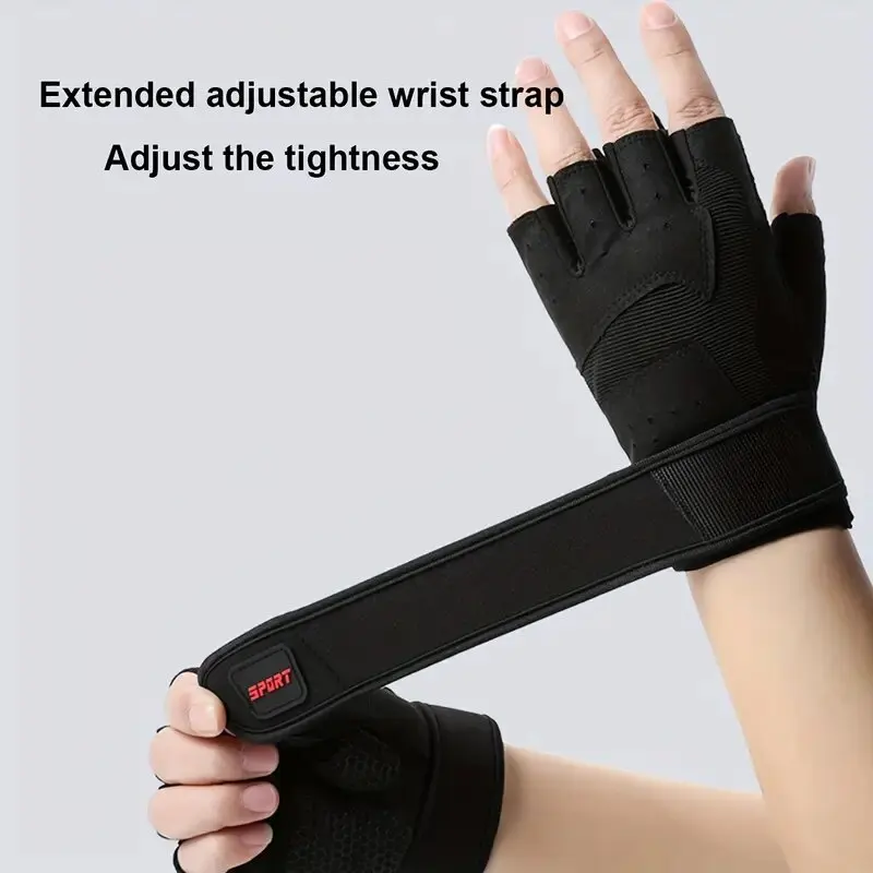 남성 여성을위한 덤벨 장갑 역도 크로스 핏 보디 빌딩 운동 스포츠 체육관 훈련 장갑 미끄럼 방지 손목 보호대
