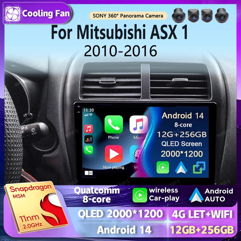 

Android 14 для Mitsubishi ASX 1 2010-2016 2K QLED стерео автомобильный радиоприемник мультимедийный видеоплеер GPS AI голосовой CarPlay голосовой блок 4G DSP