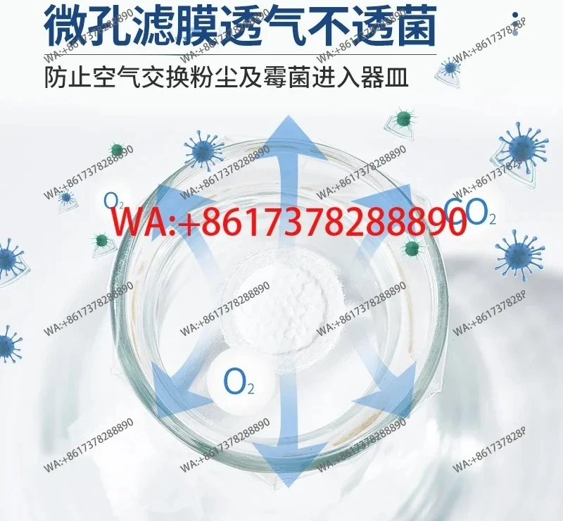 Folia uszczelniająca do hodowli tkankowej odporna na wysokie temperatury, aseptyczna, oddychająca, do kolb trójkątnych i stożkowych.